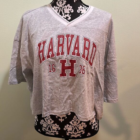 New Harvard women's 100% cotton gray t-shirt size medium - Picture 1 of 5